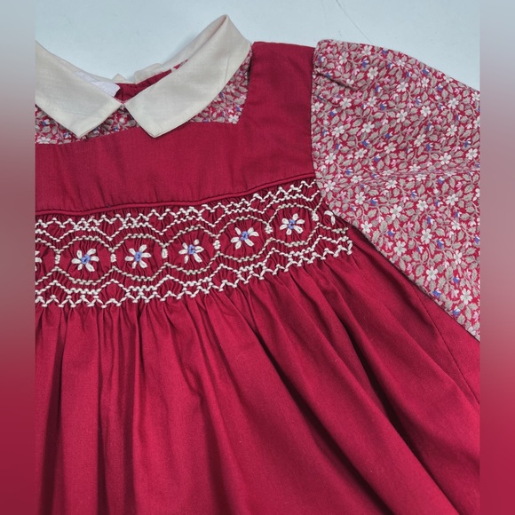 VTG POLLY FLINDERS hand smocked dress size 5 - Picture 2 of 7
